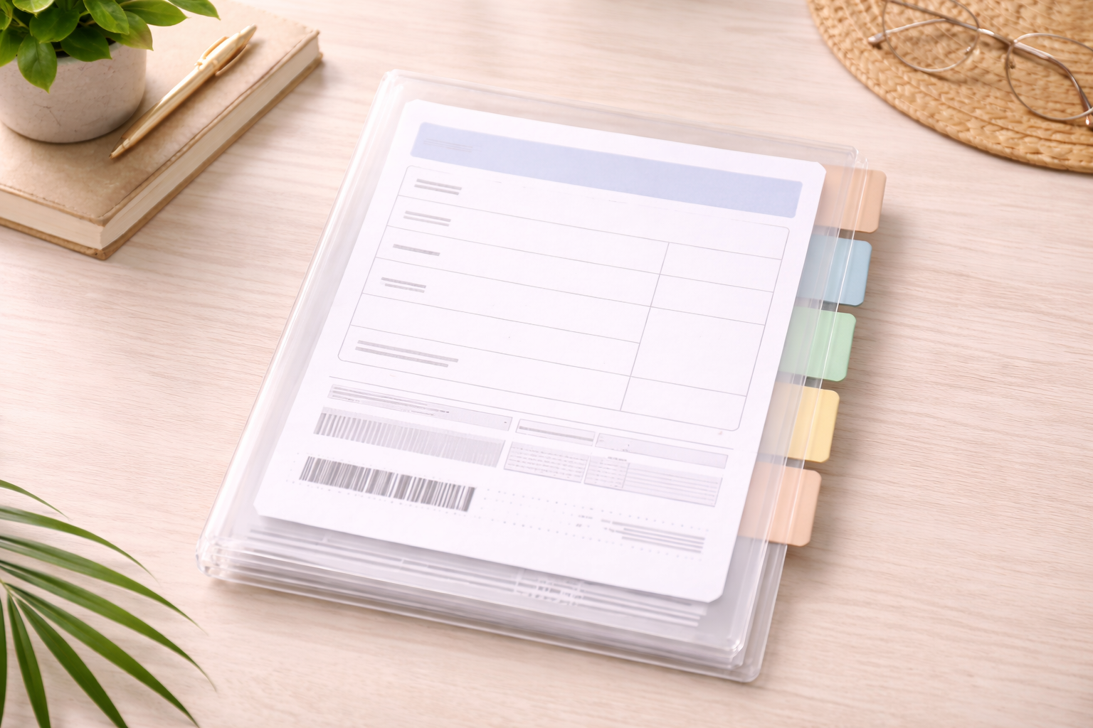 Immigration forms stack (no text)